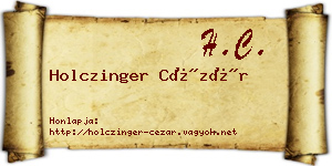 Holczinger Cézár névjegykártya